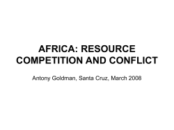 AFRICA: THE NEW RESOURCE COMPETITION