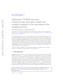 Multivariate CARMA processes, continuous-time state space