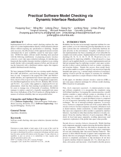 Practical Software Model Checking via Dynamic Interface
