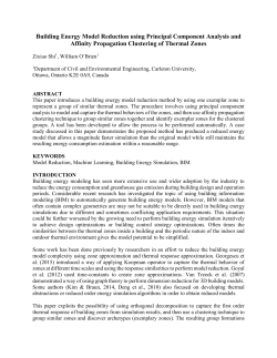 Building Energy Model Reduction using
