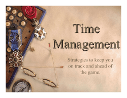 Strategies to keep you on track and ahead of the game.