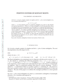 Positive systems of Kostant roots