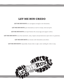 LET ME RUN CREDO