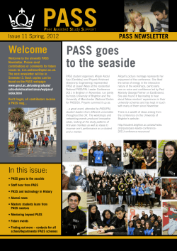 PASS Newsletter - Queen Mary University of London