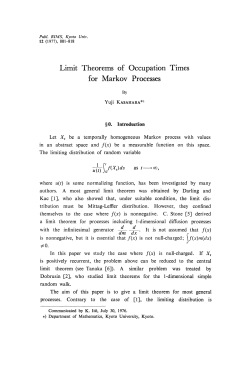 Limit Theorems of Occupation Times for Markov Processes