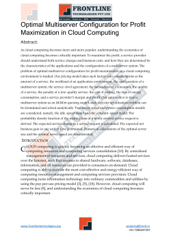 Optimal Multiserver Configuration for Profit Maximization in Cloud