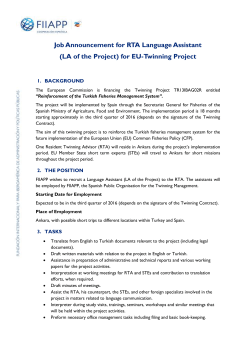 Job Announcement for RTA Language Assistant