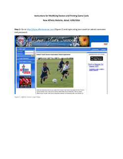 Instructions for Modifying Rosters and Printing Game Cards New