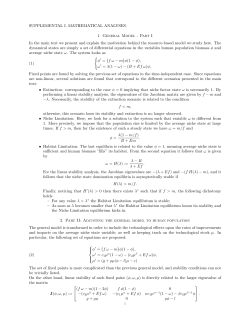 SUPPLEMENTAL I. MATHEMATICAL ANALYSES. 1. General Model