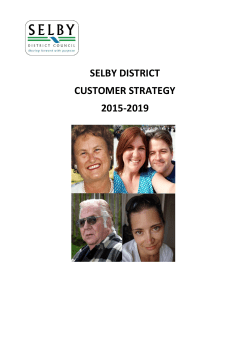 selby district customer strategy 2015-2019
