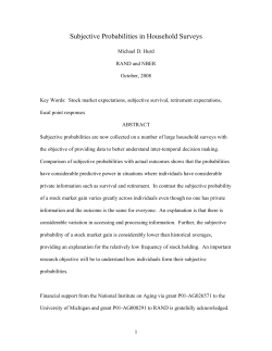 Subjective Probabilities in Household Surveys