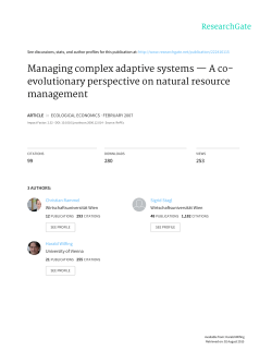 Managing complex adaptive systems &mdash; A co