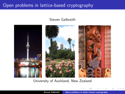 Open problems in lattice-based cryptography