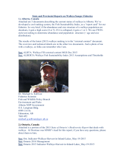 State and Provincial Reports on Walleye