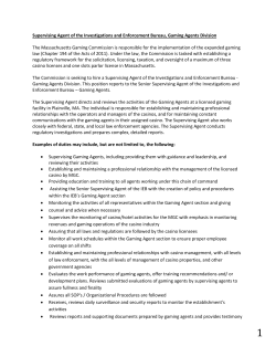 Supervising Agent of the Investigations and Enforcement Bureau