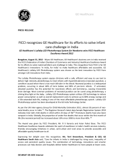 press release - GE Healthcare