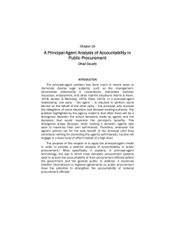 A principal-agent analysis of accountability in public procurement