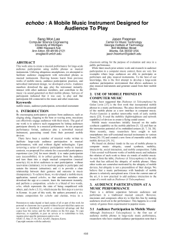 echobo : A Mobile Music Instrument Designed for Audience To Play