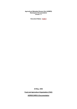 Agricultural Metadata Element Set (AGMES)