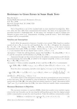 Resistance to Gross Errors in Some Rank Tests