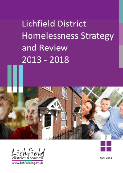 Homelessness Strategy - Lichfield District Council