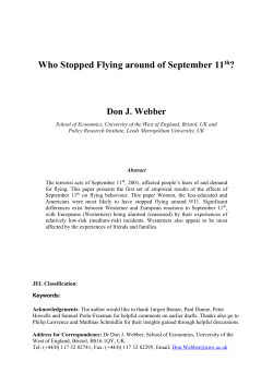 Differences in the Response to September the 11th