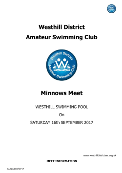 Saturday 16 th September 2017 Westhill