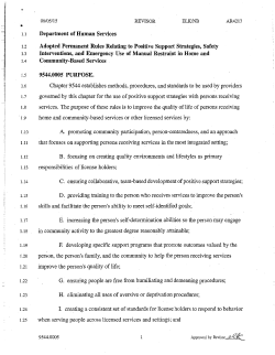 DHS Positive Support Strategies Person