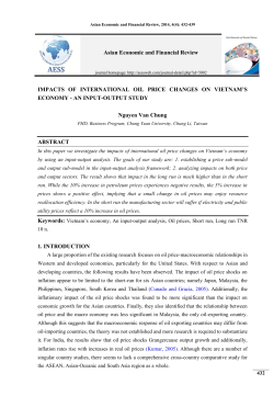 IMPACTS OF INTERNATIONAL OIL PRICE CHANGES ON