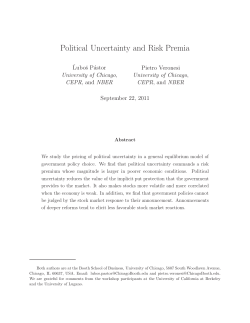 Political Uncertainty and Risk Premia