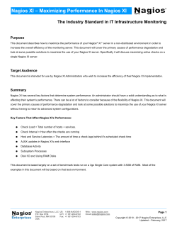 Maximizing Performance of Nagios XI Servers