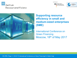 Supporting resource efficiency in small and medium