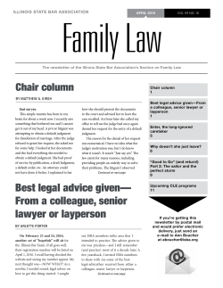 Best legal advice given - Illinois State Bar Association