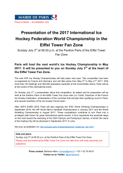 Presentation of the 2017 International Ice Hockey