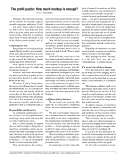 The profit puzzle: How much markup is enough?