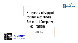 Progress and support for Dimmitt Middle School 1:1 Computer Pilot