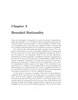 Chapter 6 Bounded Rationality