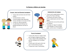In Nursery children are learning