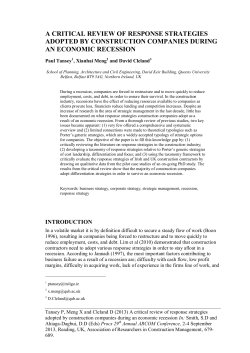 a critical review of response strategies adopted by construction