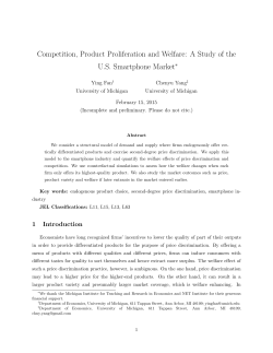 Competition, Product Proliferation and Welfare: A