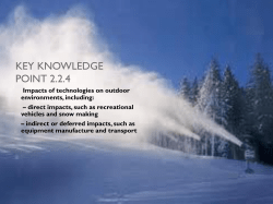 Key Knowledge point 2.2.4 - VCE Outdoor and Environmental
