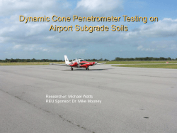 Dynamic Cone Penetrometers and Airport Pavement Management