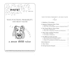 mean value a - Project PHYSNET