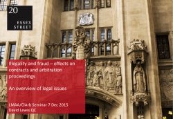 Illegality Overview by David Lewis QC