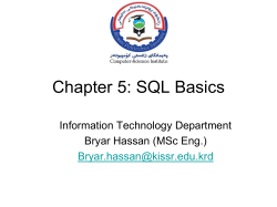 SQL Basics