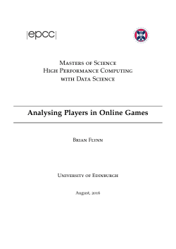 Analysing Players in Online Games