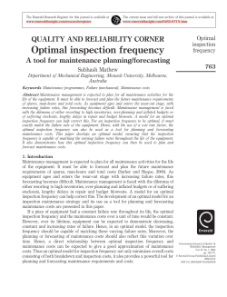 Optimal inspection frequency