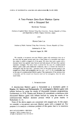 A Two-Person Zero-Sum Markov Game with a