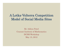 A Lotka-Volterra Competition Model of Social Media Sites