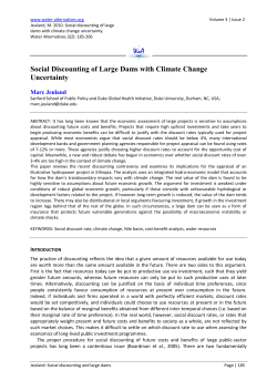 Social Discounting of Large Dams with Climate